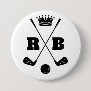 Badge Rond 7,6 Cm Balles de golf personnalisées avec votre nom et vo