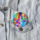 Badge Rond 7,6 Cm Ballons d'anniversaire lumineux (En situation)