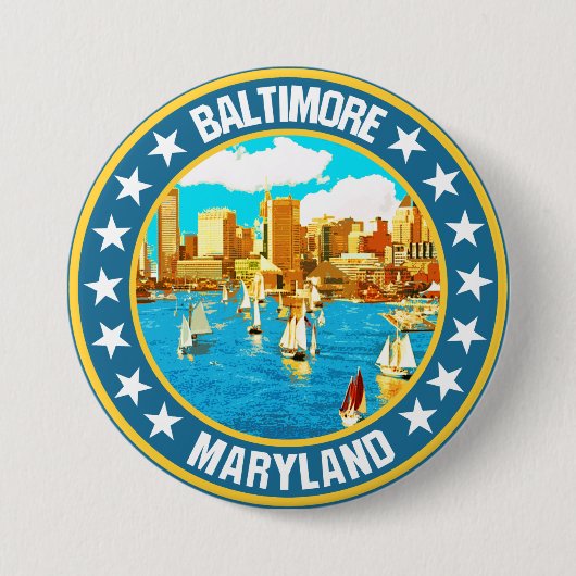Badge Rond 7,6 Cm Baltimore (Devant)
