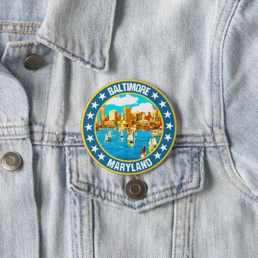 Badge Rond 7,6 Cm Baltimore (En situation)
