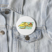 Badge Rond 7,6 Cm Banane et Pancakes Petit déjeuner Plat (En situation)