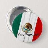 Badge Rond 7,6 Cm Bandera de México (Devant & derrière)