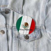 Badge Rond 7,6 Cm Bandera de México (En situation)