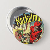 Badge Rond 7,6 Cm Bandes dessinées de cru de Rocketman (Devant & derrière)