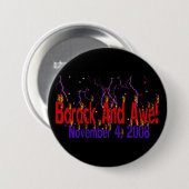 Badge Rond 7,6 Cm Barack et crainte (Devant & derrière)