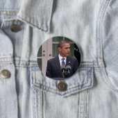 Badge Rond 7,6 Cm Barack Obama (En situation)