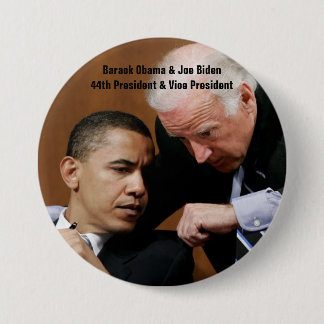 Badge Rond 7,6 Cm Barack Obama et Joe Biden