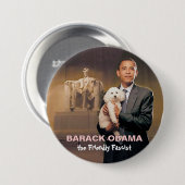 Badge Rond 7,6 Cm Barack Obama, le fasciste amical (Devant & derrière)