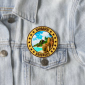 Badge Rond 7,6 Cm Barbade (En situation)