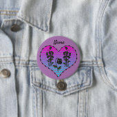 Badge Rond 7,6 Cm Barbed Wire Heart (En situation)