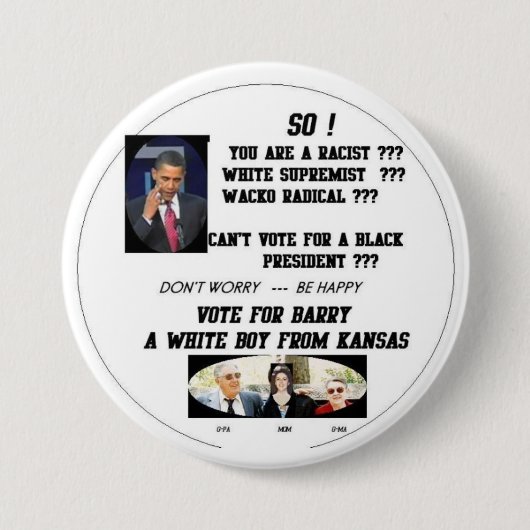 BADGE ROND 7,6 CM BARRY DU KANSAS (Devant)