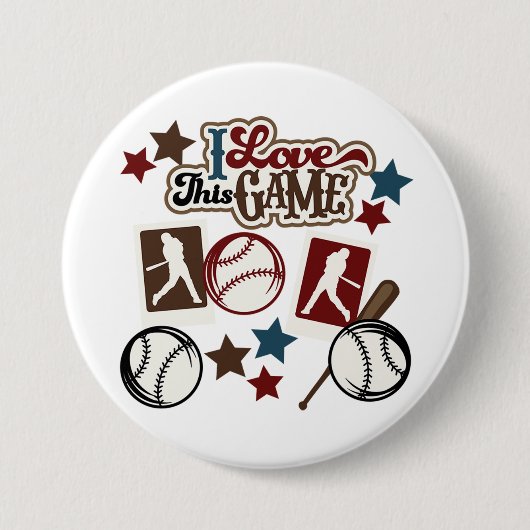 Badge Rond 7,6 Cm Baseball (Devant)