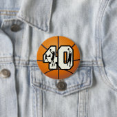Badge Rond 7,6 Cm Basket-ball du numéro 40 (En situation)