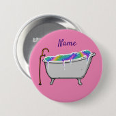 Badge Rond 7,6 Cm Bath Bomb Babe Thunder_Cove (Devant & derrière)