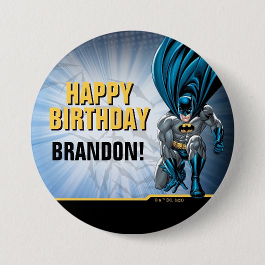 Badge Rond 7,6 Cm Batman | Joyeux anniversaire (Devant)