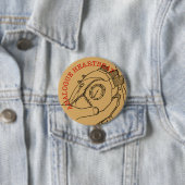 Badge Rond 7,6 Cm Battement de coeur analogue (En situation)