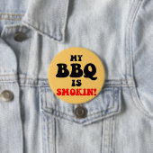Badge Rond 7,6 Cm BBQ drôle (En situation)