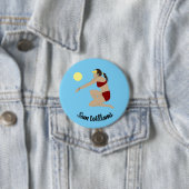Badge Rond 7,6 Cm Beach Volleyball (En situation)