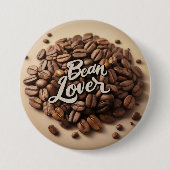 Badge Rond 7,6 Cm Bean Lover Coffee Beans (Devant)