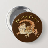 Badge Rond 7,6 Cm Beardie Bestie ! (Devant & derrière)