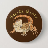 Badge Rond 7,6 Cm Beardie Bestie ! (Devant)