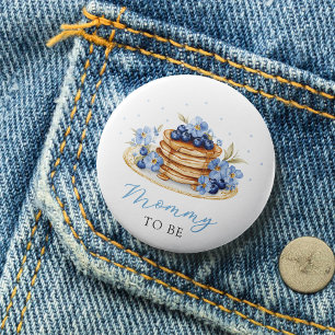 Badge Rond 7,6 Cm Bébé Blueberry Brunch Baby shower Maman à être