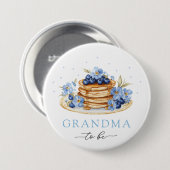 Badge Rond 7,6 Cm Bébé Blueberry Brunch Grand-mère à être (Devant & derrière)