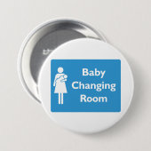 Badge Rond 7,6 Cm Bébé Changement de chambre Signer avec le parent e (Devant & derrière)