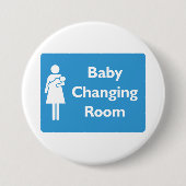 Badge Rond 7,6 Cm Bébé Changement de chambre Signer avec le parent e (Devant)