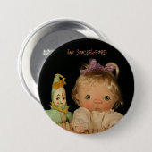 Badge Rond 7,6 Cm Bébé Ginny de bouton de janv. Shackelford (Devant & derrière)