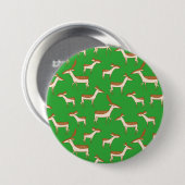 Badge Rond 7,6 Cm Bébé mignon cerf et famille sur vert clair (Devant & derrière)