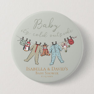 Badge Rond 7,6 Cm Bébé son Baby shower froid à l'extérieur de l'hive