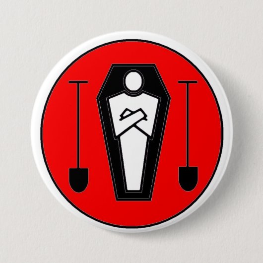 Badge Rond 7,6 Cm Bêcheur grave (Devant)