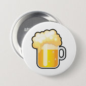 Badge Rond 7,6 Cm Beer Mug with Frothy Foam (Devant & derrière)