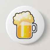 Badge Rond 7,6 Cm Beer Mug with Frothy Foam (Devant)