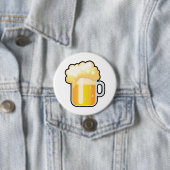 Badge Rond 7,6 Cm Beer Mug with Frothy Foam (En situation)