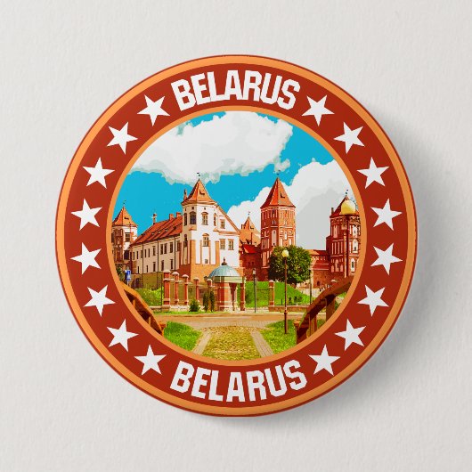 Badge Rond 7,6 Cm Bélarus (Devant)