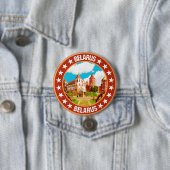 Badge Rond 7,6 Cm Bélarus (En situation)