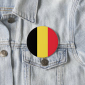 Badge Rond 7,6 Cm Belgian Flag (En situation)