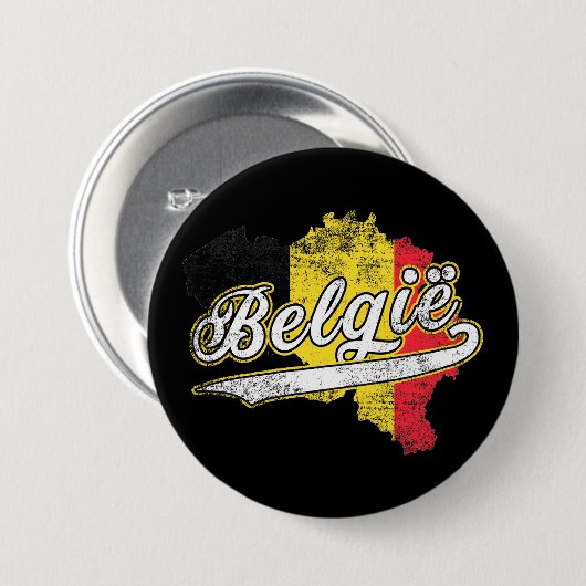 Badge Rond 7,6 Cm Belgique (Devant & derrière)