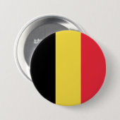 Badge Rond 7,6 Cm Belgium Flag (Devant & derrière)
