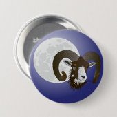 Badge Rond 7,6 Cm Bélier (Devant & derrière)