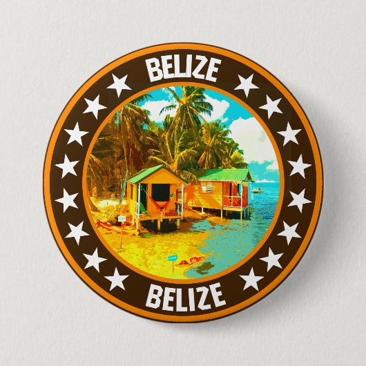 Badge Rond 7,6 Cm Belize (Devant)