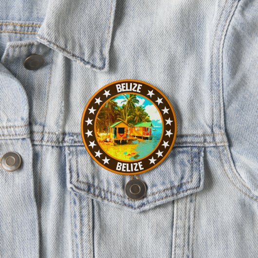 Badge Rond 7,6 Cm Belize (En situation)