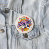 Badge Rond 7,6 Cm Belle de la danse Bachelorette Groovy ID929 (En situation)