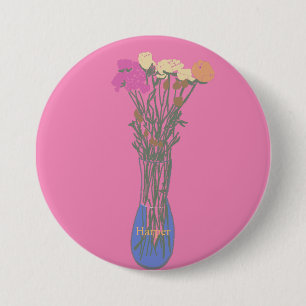 Badge Rond 7,6 Cm Belle floraison Illustration Fleur originale