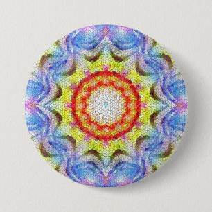 Badge Rond 7,6 Cm Belle mosaïque de mosaïque lumineuse