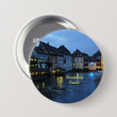 Badge Rond 7,6 Cm Belle Strasbourg, France (Devant & derrière)
