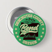 Badge Rond 7,6 Cm Bend, Oregon (Devant & derrière)