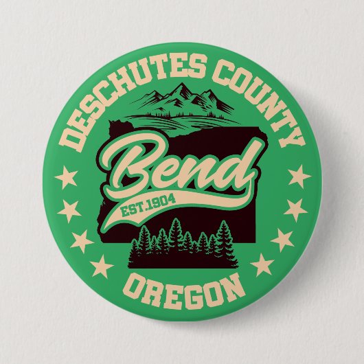 Badge Rond 7,6 Cm Bend, Oregon (Devant)